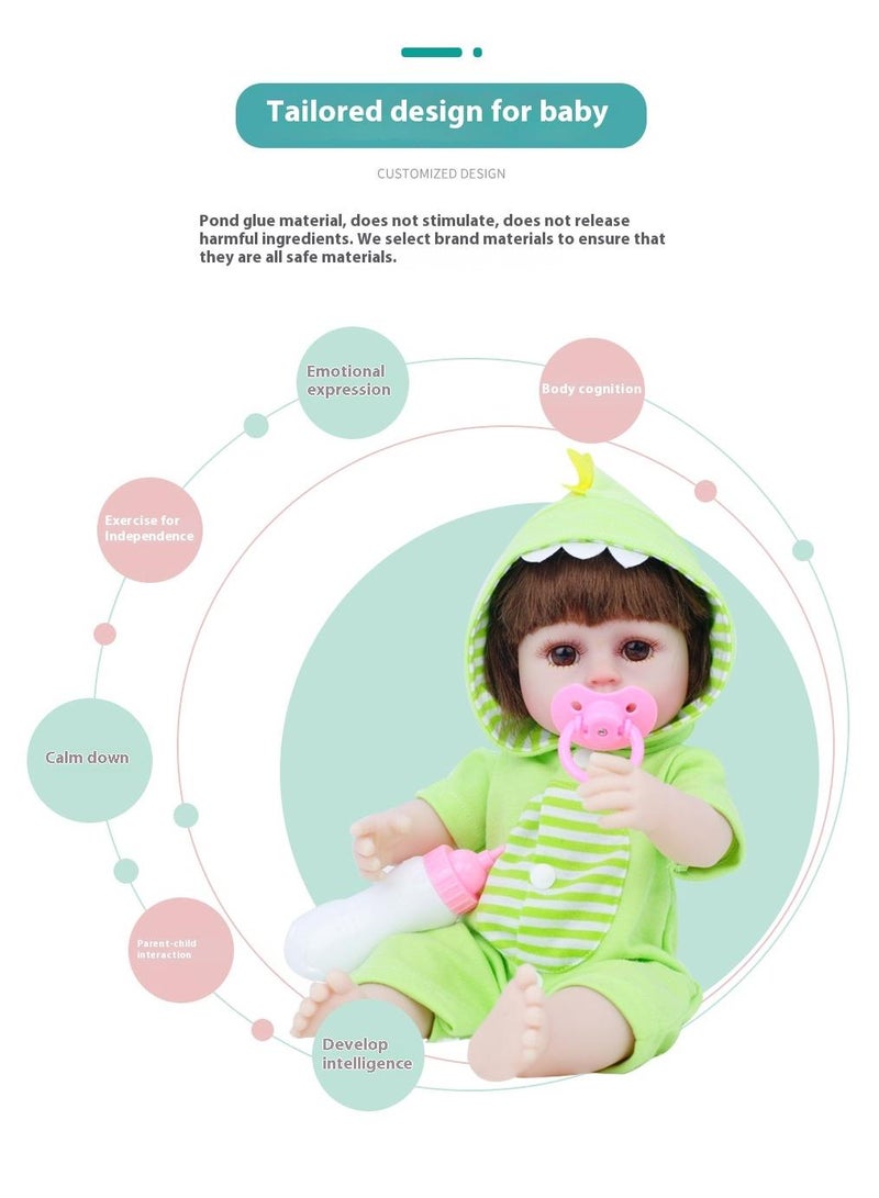 general Reborn Baby Doll Simulated Enamel Baby Doll Children's Toy 39cm - Image 4