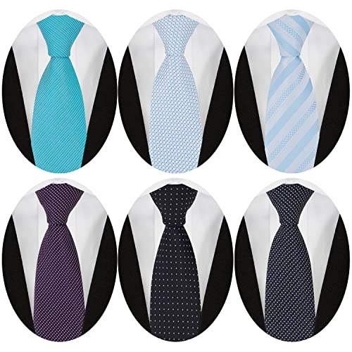 Adulove Men's Necktie Classic Silk Tie Woven Jacquard Neck Ties 6 PCS - Image 1
