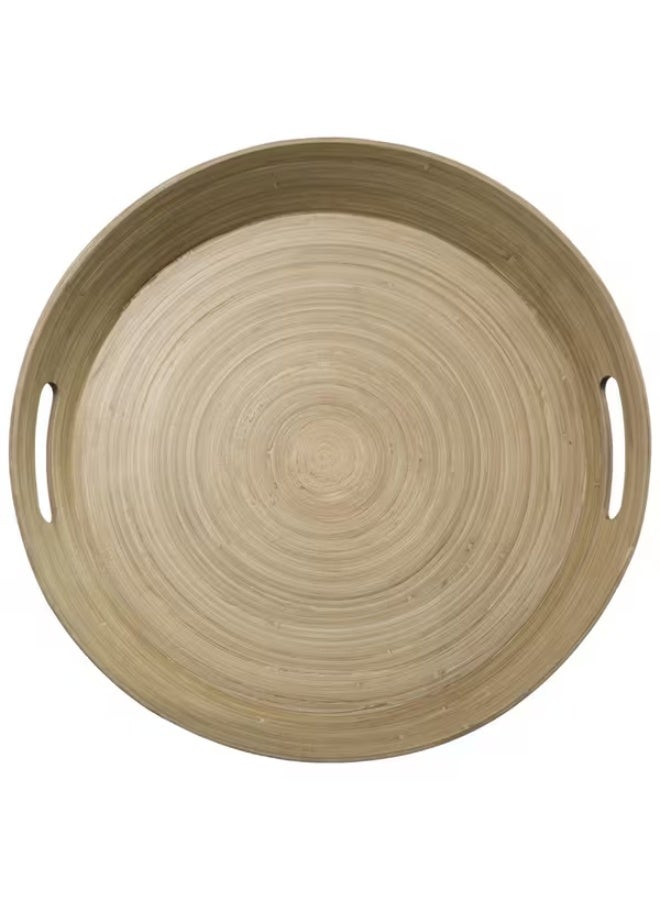 Five Simply Smart High-Quality Round Bamboo Tray Natural 42cm - Image 2