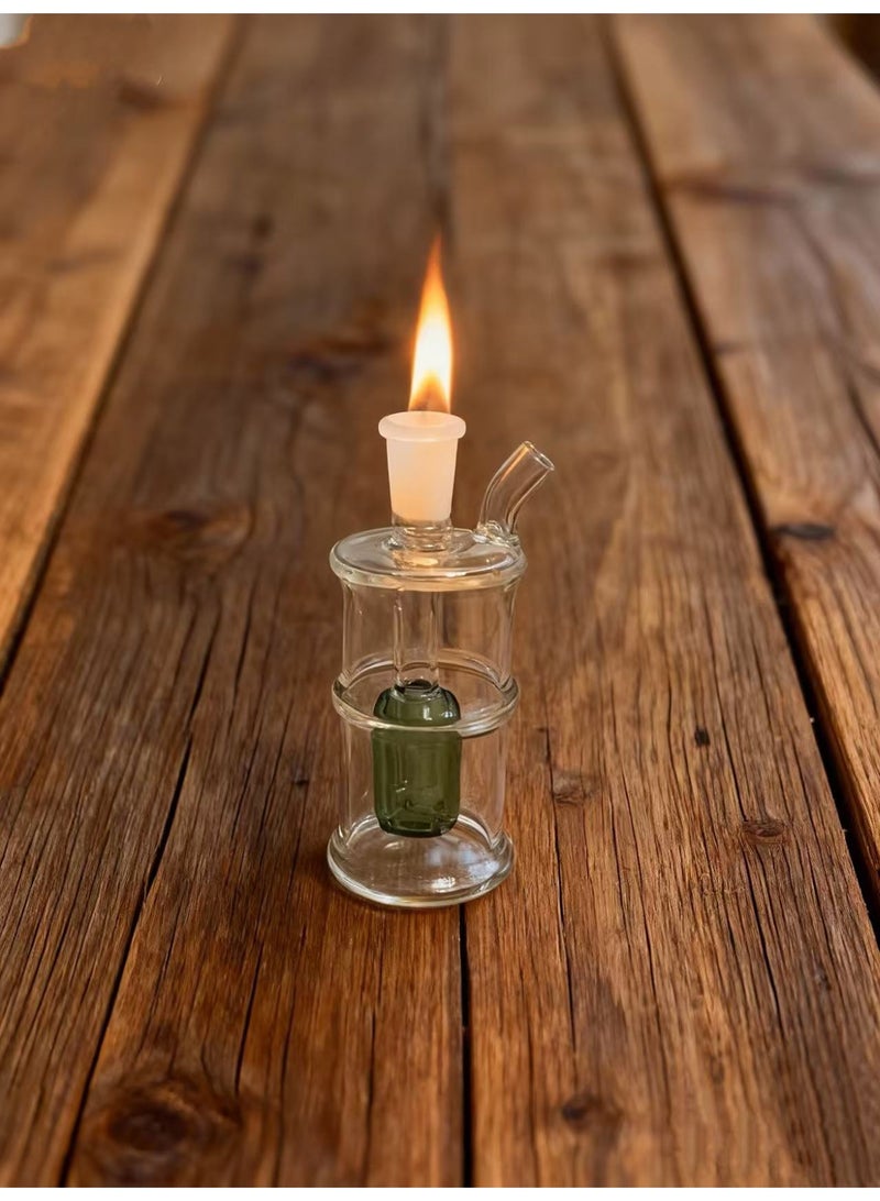 شيانغ مي مصباح زيت زجاجي ممتاز مقاوم للحرارة، زجاجة مزهرية زجاجية مصنوعة من مادة البورسليكات عالية الجودة للاستخدام طويل الأمد، مزهرية زجاجية شفافة (لون عشوائي) - Image 1