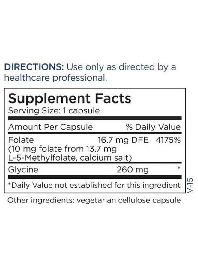 Metabolic Maintenance L-Methylfolate 10mg - Gluten-Free & Dairy-Free Folate Supplement - Supports Cognitive + Brain Health - L Methylfolate for Daily Use (90 Capsules)