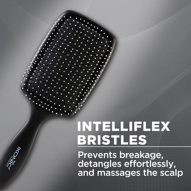 Ikonic Professional Supremo Paddle Hair Brush with IntelliFlex Bristles & Anti-Slip Handle for Gentle Detangling, Salon/Personal Grooming, Straightening, Smoothing, Styling - Men & Women, - Image 3