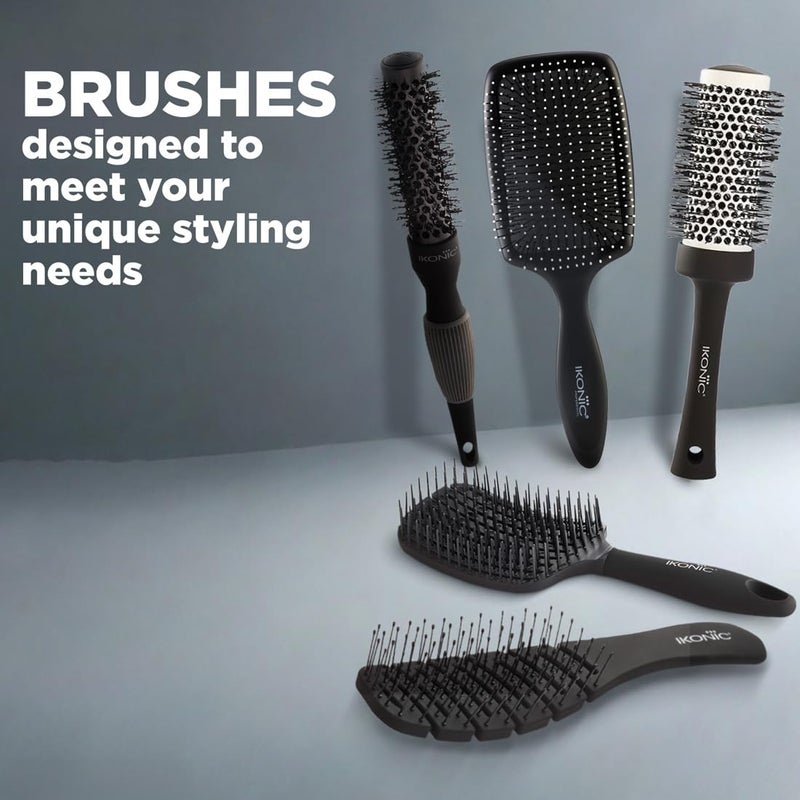 Ikonic Professional Supremo Paddle Hair Brush with IntelliFlex Bristles & Anti-Slip Handle for Gentle Detangling, Salon/Personal Grooming, Straightening, Smoothing, Styling - Men & Women, - Image 5