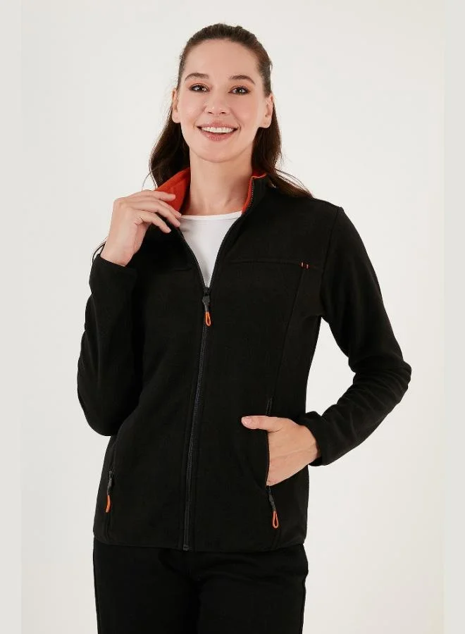 ليلا Lela Slim Fit Anti-Pilling Non-Fouling Fleece Cardigan with Zipper and Pockets for Women POLAR 5907002