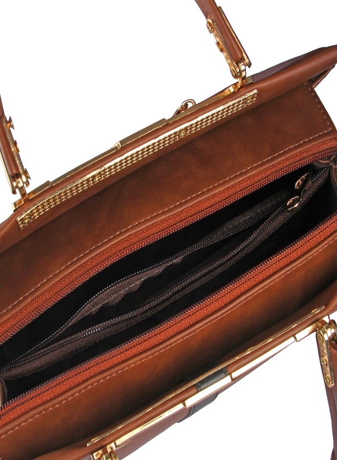 WORLD STAR Women's Handbag, Leather, Shoulder Bag (brown) - Image 4