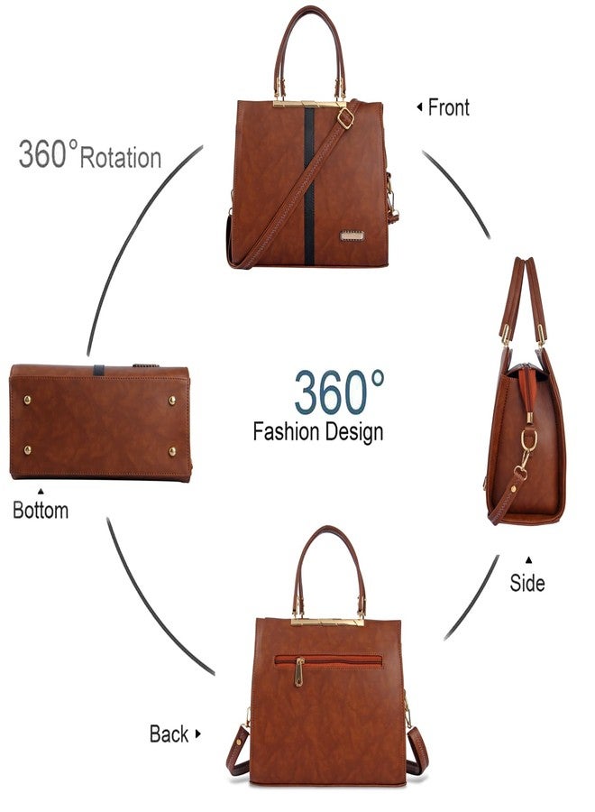 WORLD STAR Women's Handbag, Leather, Shoulder Bag (brown) - Image 3