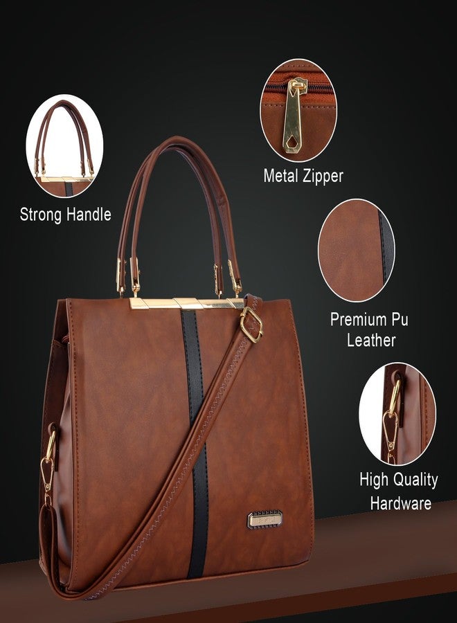 WORLD STAR Women's Handbag, Leather, Shoulder Bag (brown) - Image 2