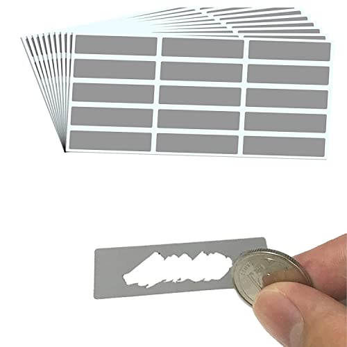 Iberry's 50 x 10 mm Silver Scratch Off Label Stickers for Sale Events, Festival Offers, Surprising - Set of 264 Stickers - Image 1