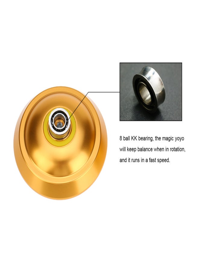 Magic Yoyo Professional Magic Yoyo T8 Aluminum Alloy Metal Yoyo 8 Ball KK Bearing with String for Kids Gold - Image 5