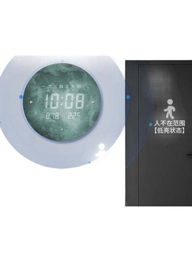 MOMEN Wall Clock, 30Cm, Led Night Light, Electronic Clock, Nordic Simple Style, Living Room Fashion Creative Wall-Mounted Clock - Image 2