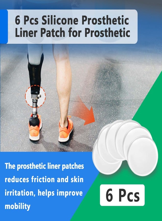 HAVANSIDY 6 Pcs 2.5 Inch Silicone Reusable Prosthetic Liner Patch for Prosthetic, Amputee Limb Patch Reduce Friction and Skin Irritation, Amputee Limb Protector Patches - Image 2