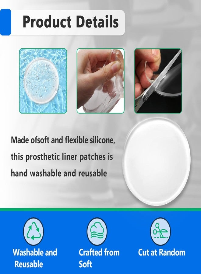HAVANSIDY 6 Pcs 2.5 Inch Silicone Reusable Prosthetic Liner Patch for Prosthetic, Amputee Limb Patch Reduce Friction and Skin Irritation, Amputee Limb Protector Patches - Image 3
