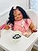 GYCV Reborn Toddler Dolls Black Girl 24 Inch Lifelike Black Reborn Baby Doll with Long Hair Realistic Smile Toddler Dolls Girl Weighted Real Life Reborn Doll Toys with Accessories Gift for Kids - Image 2