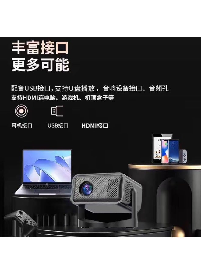 V18 Projector Home High-definition 4k Mobile Phone Wireless Same-screen Bedroom Wall Projector Small Mini - Image 3