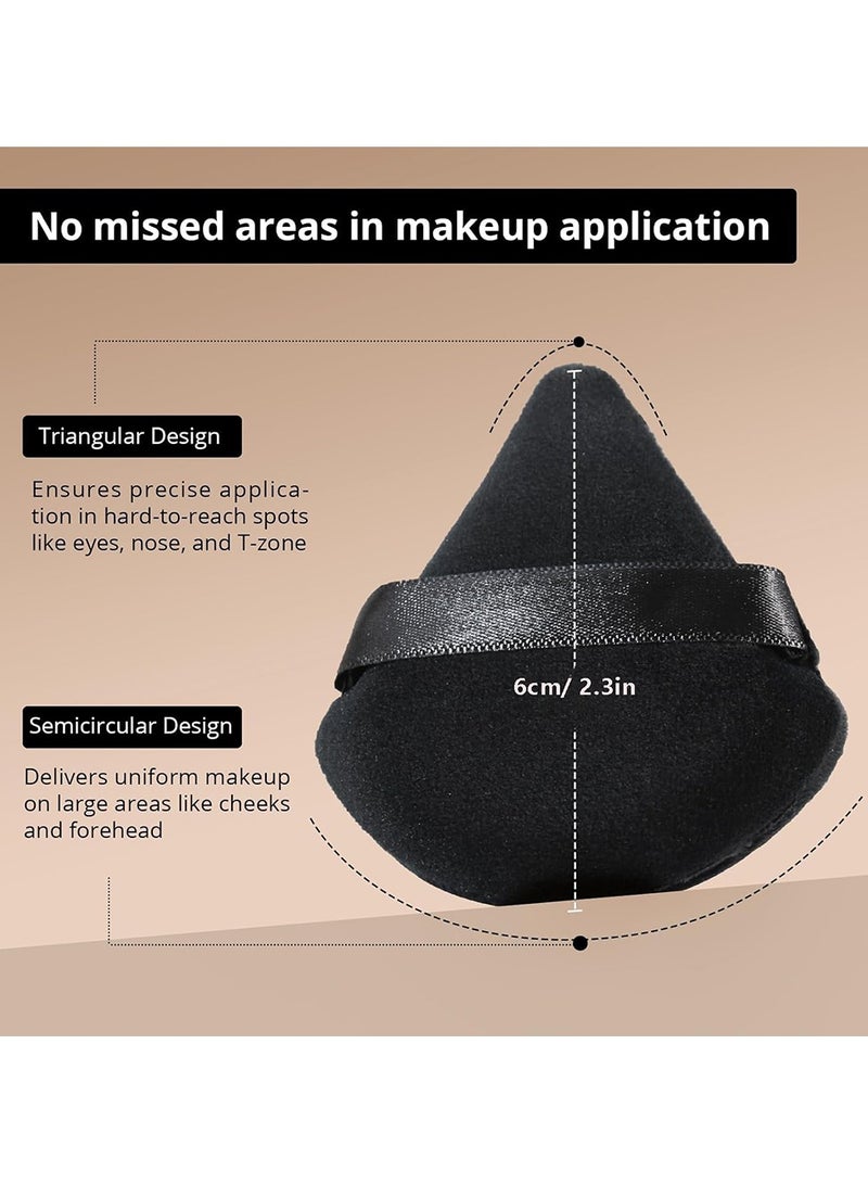 Triangular Makeup Sponge, dual-sided for flawless blending makeup , ideal for smooth and natural coverage, beauty blender, makeup sponge, face powder sponge, foundation sponge, powder puff, triangle powder puff, beauty blender set, face sponge, makeup sponges, makeup powder puff, makeup puff, small beauty blender, sponge, makeup essentials, - Image 2