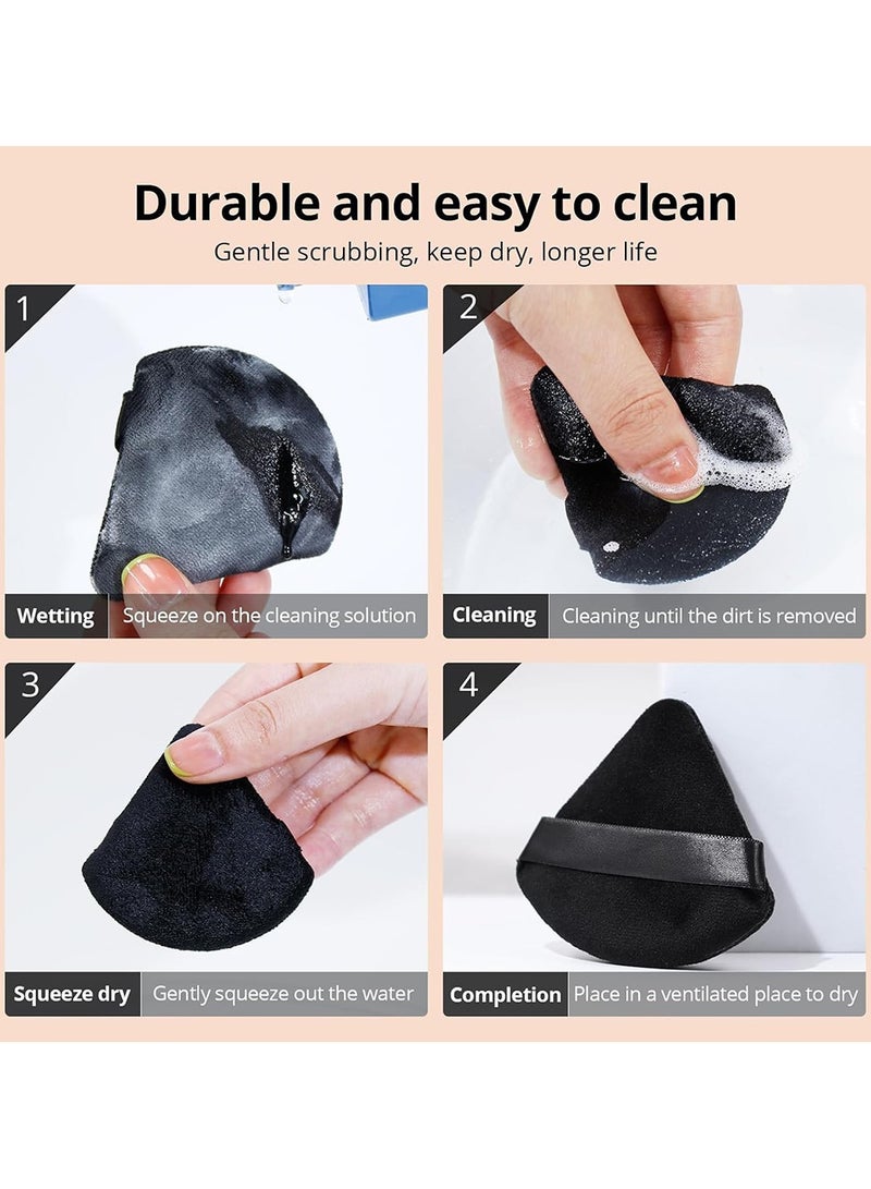 Triangular Makeup Sponge, dual-sided for flawless blending makeup , ideal for smooth and natural coverage, beauty blender, makeup sponge, face powder sponge, foundation sponge, powder puff, triangle powder puff, beauty blender set, face sponge, makeup sponges, makeup powder puff, makeup puff, small beauty blender, sponge, makeup essentials, - Image 4