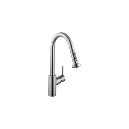 Hansgrohe حنفية مطبخ هانسغروهي تاليس S² من الفولاذ المقاوم للصدأ، حنفيات مطبخ مع رشاش قابل للسحب، حنفية لحوض المطبخ، رأس رشاش مغناطيسي، مظهر من الفولاذ المقاوم للصدأ 14877801 - Image 1
