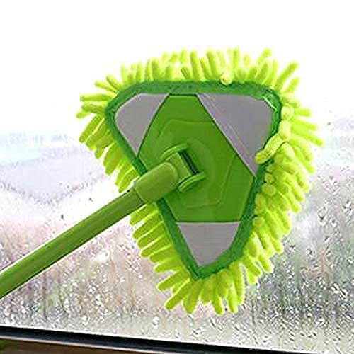 Dxent Easy to Clean Lazy Triangle Cleaning Mop Retractable Cleaning Mop 180 Rotatable Triangle Dust Mop - Image 2