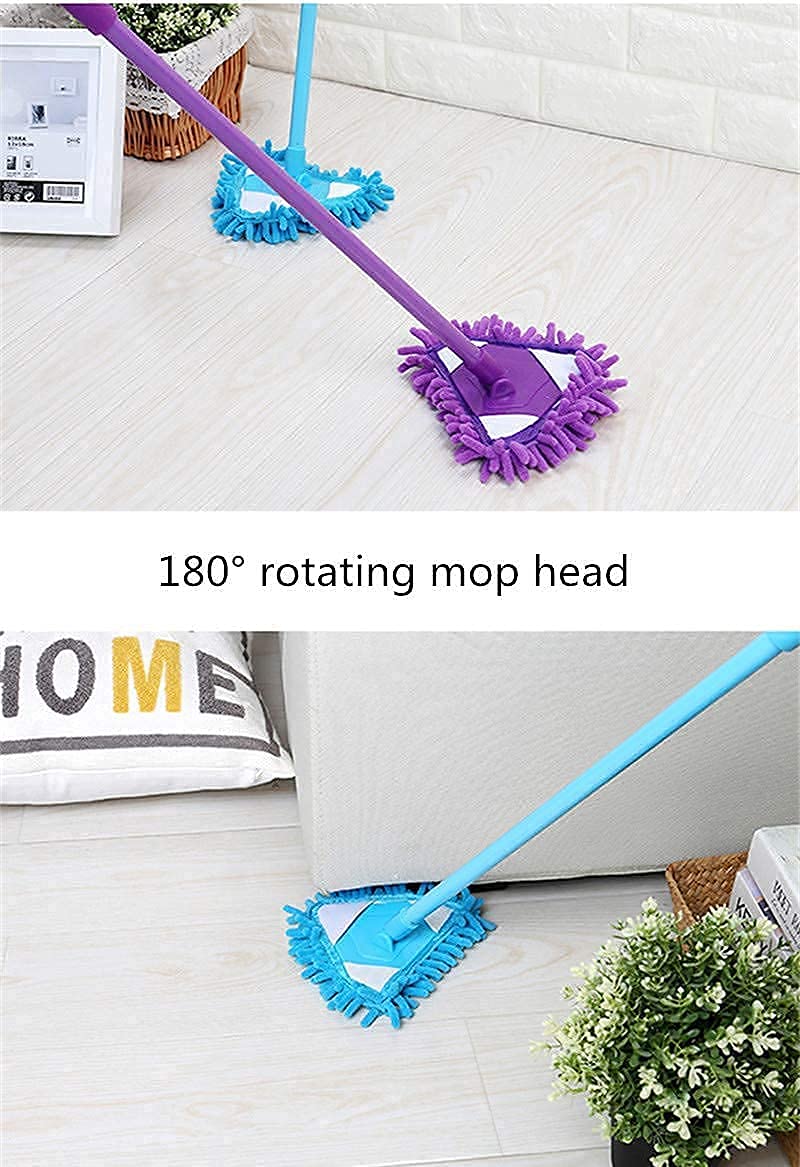Dxent Easy to Clean Lazy Triangle Cleaning Mop Retractable Cleaning Mop 180 Rotatable Triangle Dust Mop - Image 3