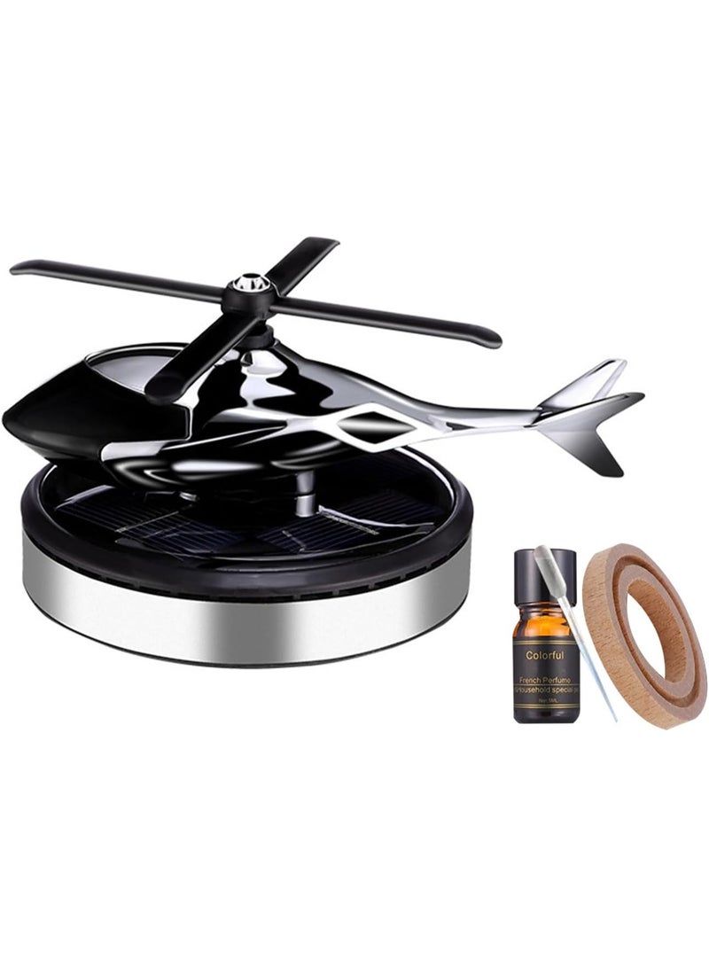 HERIOS Car Air Freshener Solar Energy Rotating Helicopter Aroma Diffuser Long Lasting Fragrance Perfume Cars Interior Decoration - Image 1
