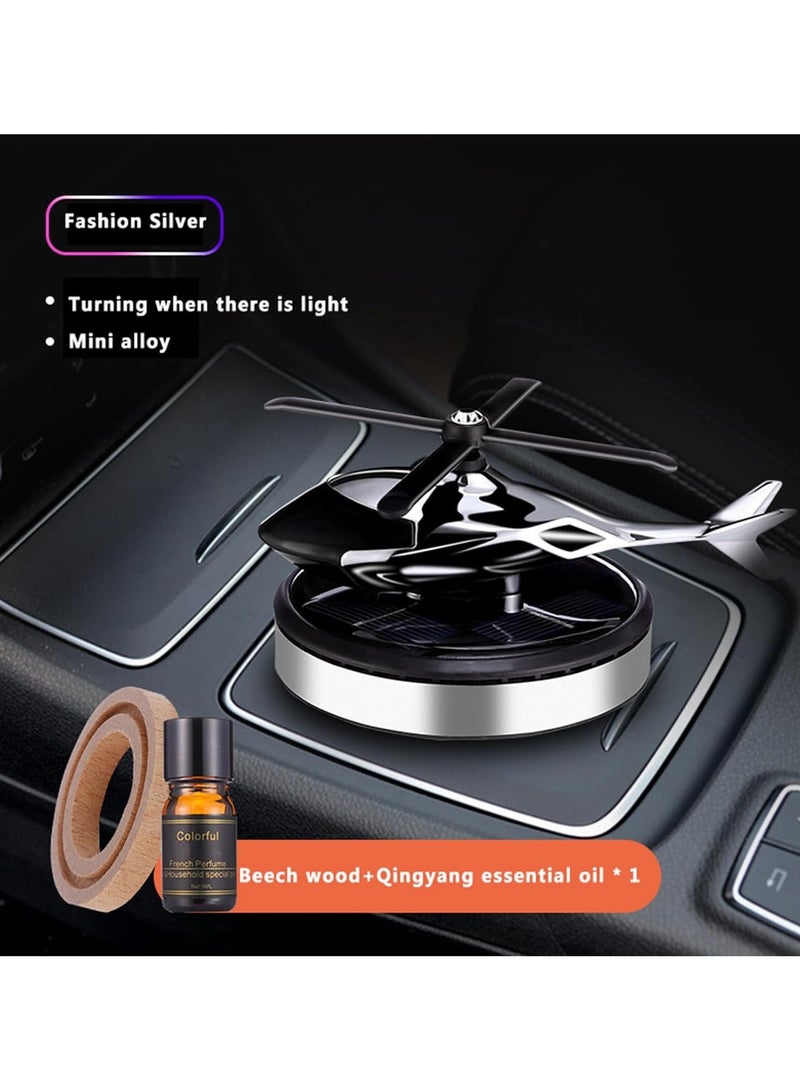 HERIOS Car Air Freshener Solar Energy Rotating Helicopter Aroma Diffuser Long Lasting Fragrance Perfume Cars Interior Decoration - Image 3
