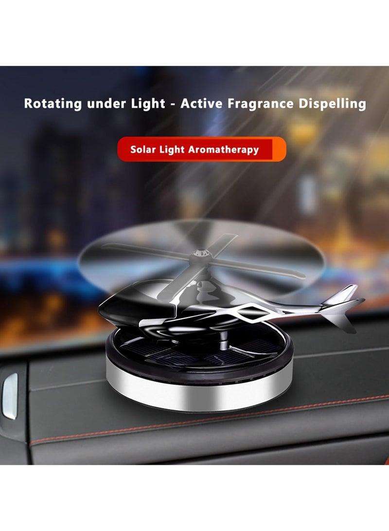 HERIOS Car Air Freshener Solar Energy Rotating Helicopter Aroma Diffuser Long Lasting Fragrance Perfume Cars Interior Decoration - Image 4