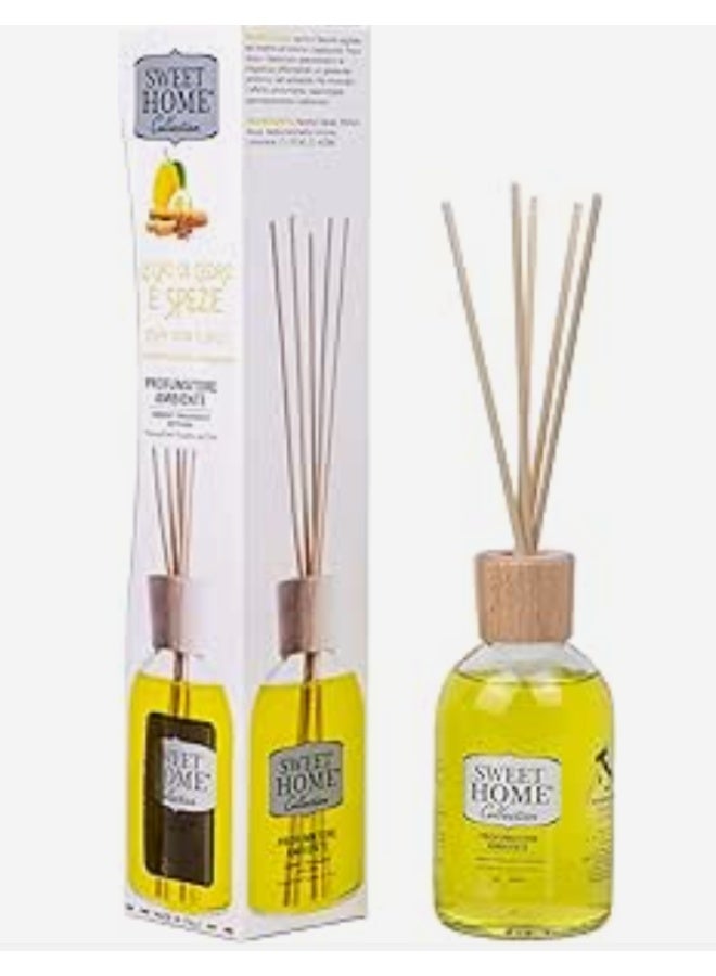 Sweet Home Collection Ambient Fragrance 100ml Cedar Wood & Spices Reed Diffuser, Made In Italy. - Image 1