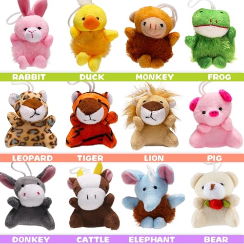 Uzoxlsn 38 Pack Mini Stuffed Animals Party Favors for Kid, Small Plush Stuffed Animal Toy in Bulk for Claw Machine, Carnival Prizes, Plush Keychain Decorations, Classroom Reward - Image 3
