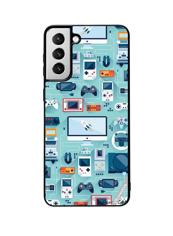 VR CREATIVE Protective Case Cover For Samsung Galaxy S22 Plus 5G Technolgu Items Design Multicolour - Image 1