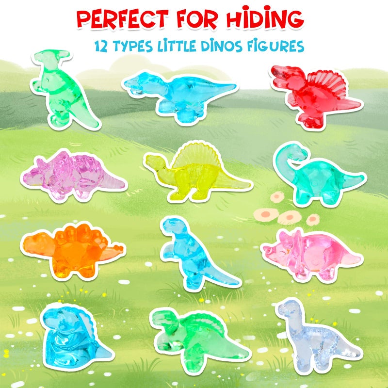 HAPTIME 230 Pcs Mini Resin Animals, Mini Dinosaur Figures, Miniature Figurines to Hide, Desk Pets, Bulk Mini Toys, Tiny Dinosaur Party Favors, Small Classroom Prizes for Kids, Easter Egg Fillers - Image 3