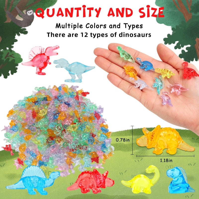 HAPTIME 230 Pcs Mini Resin Animals, Mini Dinosaur Figures, Miniature Figurines to Hide, Desk Pets, Bulk Mini Toys, Tiny Dinosaur Party Favors, Small Classroom Prizes for Kids, Easter Egg Fillers - Image 2