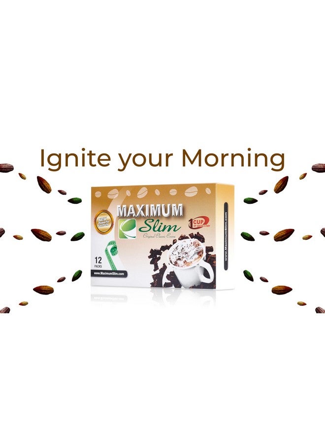Maximum Slim Premium Instant Cocoa - Creamy, Delicious 4-in-1 Formula with Natural Herbal Extracts for Energy & Vitality, Maximum Satisfaction & Taste. No Side Effects (Laxative-Free) -USA Made, 30 Ct - Image 3