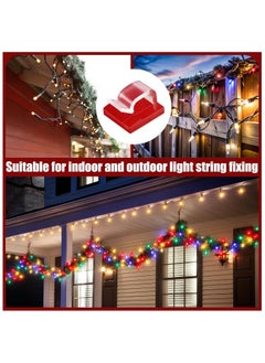 CMGTYYD 50 Pcs Self adhesive Cable Clips, Outdoor Light Wire Clips Cable Tidy Hooks Cord Organiser Holder for Cable Management, Christmas Hanging Decorations Fairy Light Decoration , Car Office Home Fairy LightDecoration Transparent（Small）  - Image 5