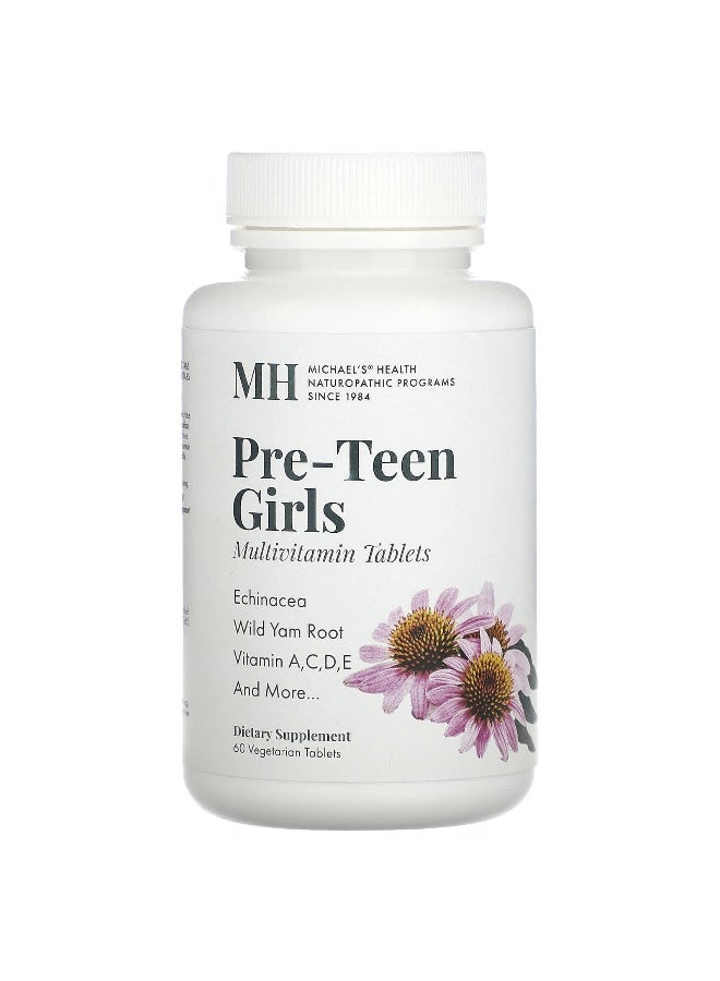 Michael's Naturopathic Michael's Naturopathic, Pre-Teen Girls Multivitamin, 60 Vegetarian Tablets - Image 1