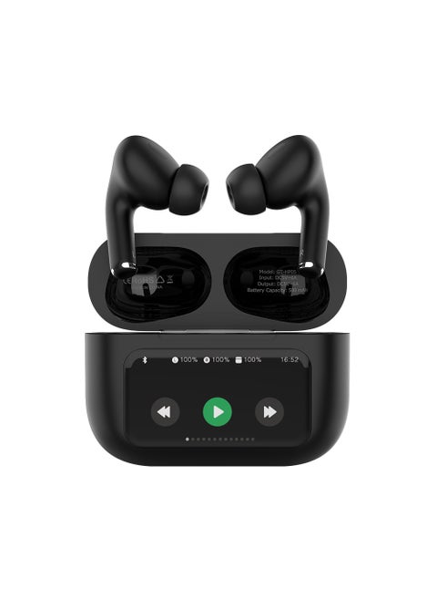 HP05 SmartTune True Wireless HeadPhones with ANC and ENC Technology, Siri and Google Voice Assistant, and Intuitive Controls - Black