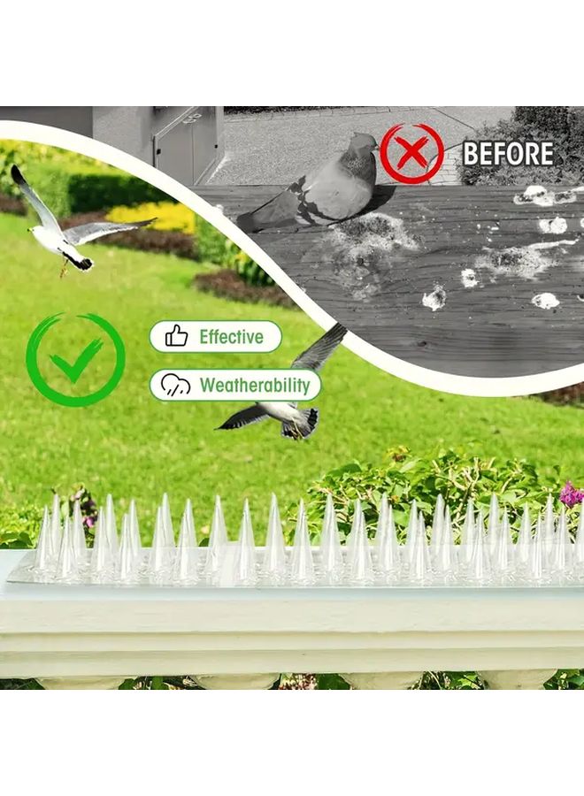 25Pcs Outdoor Bird Deterrent Spikes Cat Repellent Mats For Balcony Roof Garden Protection - Image 3