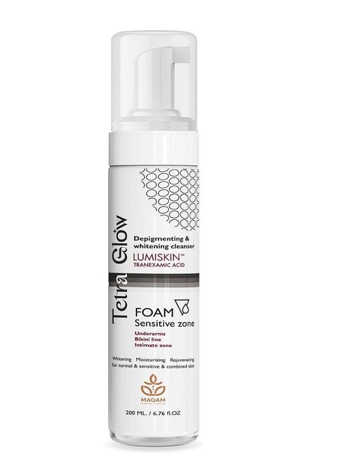 Tetra Glow Sensitive Zone Whitening Foam Cleanser 200 ml