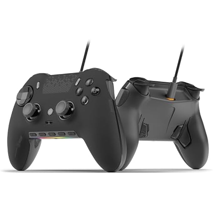 SCUF ENVISION WIRED PC GAMING CONTROLLER - FIVE REMAPPABLE G-KEYS - REMAPPABLE BACK PADDLES - ICUE COMPATIBLE - BLACK - Image 1