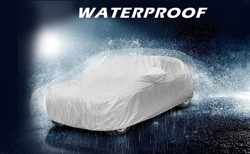 Auto Hub Waterproof Car Cover Compatible with Hyundai i20 (Model - 2020-2022) with Mirror Pocket, Soft Cotton Lining, Waterproof i20 Car Cover- Metallic Silver - Image 5