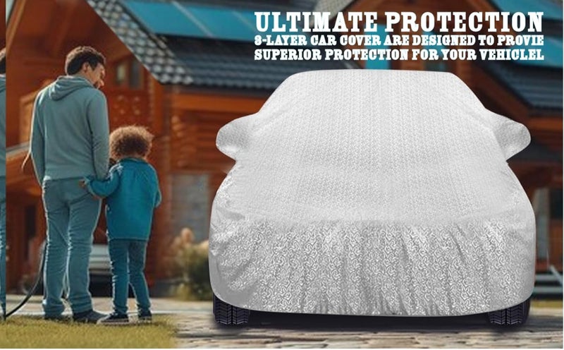 Auto Hub Waterproof Car Cover Compatible with Hyundai i20 (Model - 2020-2022) with Mirror Pocket, Soft Cotton Lining, Waterproof i20 Car Cover- Metallic Silver - Image 2
