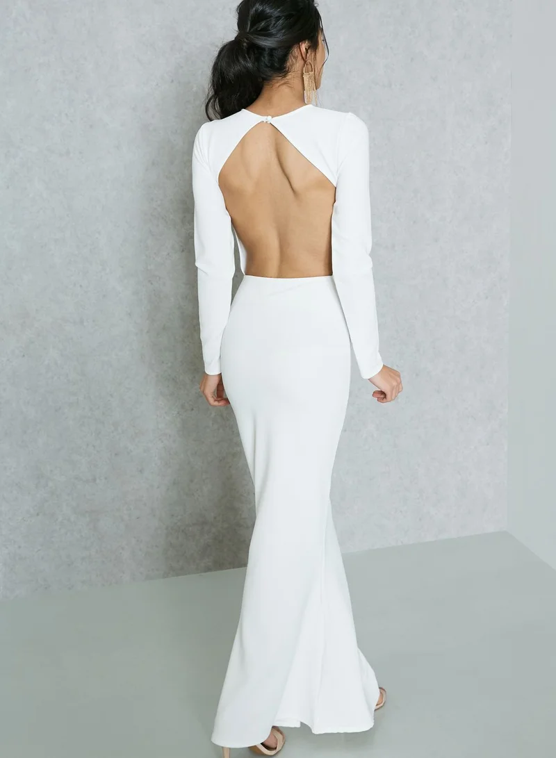 Missguided Open Back Maxi Dress