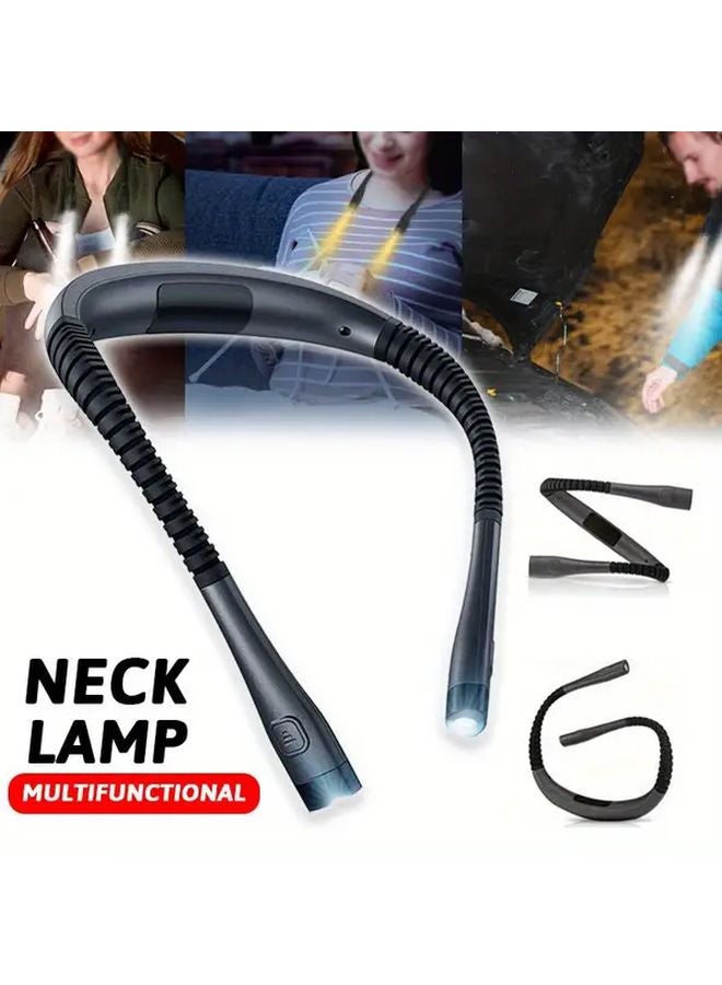 1pc Rechargeable USB Reading Neck Lamp Adjustable Brightness Hands Free Work Light - Image 3