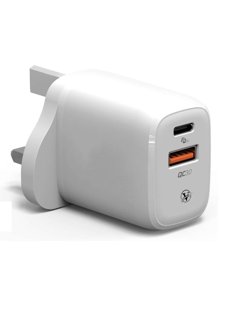 V-Walk 45W USB & C Charger 2-Port, Supports Laptops, Tablets, Smartphones Laptop Adapter Fast Charger Type C Wall Charger Plug Compatible for MacBook Pro/Air, HP/Dell, iPad Pro/Air, iPhone 16, Galaxy S25 Ultra/S24 Ultra etc 
