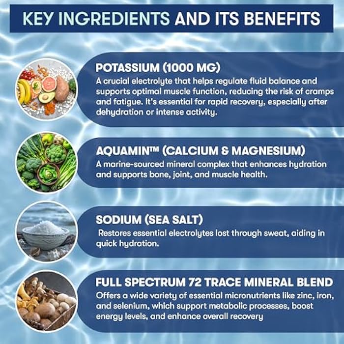 FLYBY مسحوق إلكتروليتس فلي باي [ بدون سكر مضاف: محلى طبيعياً ] يحتوي على البوتاسيوم، أكوامين™ كالسيوم ومغنيسيوم، ملح البحر صوديوم، طيف كامل من 72 معدن نادر - ليمونادة الفراولة - Image 2