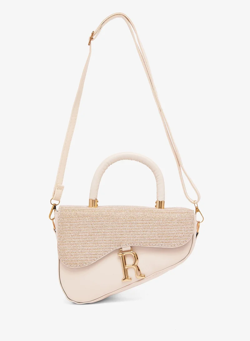 ايلا Gold Accent Asymmetrical Textured Top Handle Bag