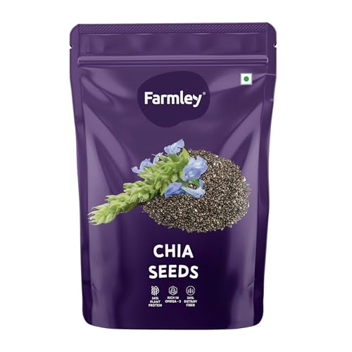 Farmley Chia Seeds 500g, Pack of 1 I Seeds for Eating | Seeds for Weight Management | Rich in Calcium, Protein & Fibre - Image 1