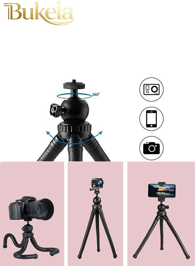 Bukela Mini Flexible Tripod with Bluetooth Remote Control – Desk Stand for Video Shooting, Mobile Phone Holder for Professional Photography, Compact and Portable Stand - Image 2