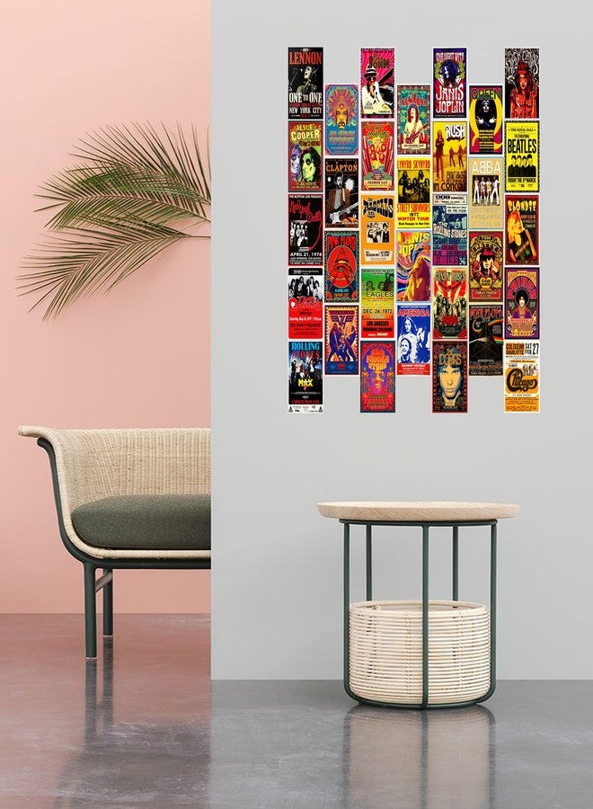 KARTMEN Pack of 32 Rockband Wall Collage Kit Posters - 4 x 6 Inches Posters for Room Wall Decoration of Bedroom, Office, Living room, Dorm room - Glue Dots Included, Cardstock - Image 2