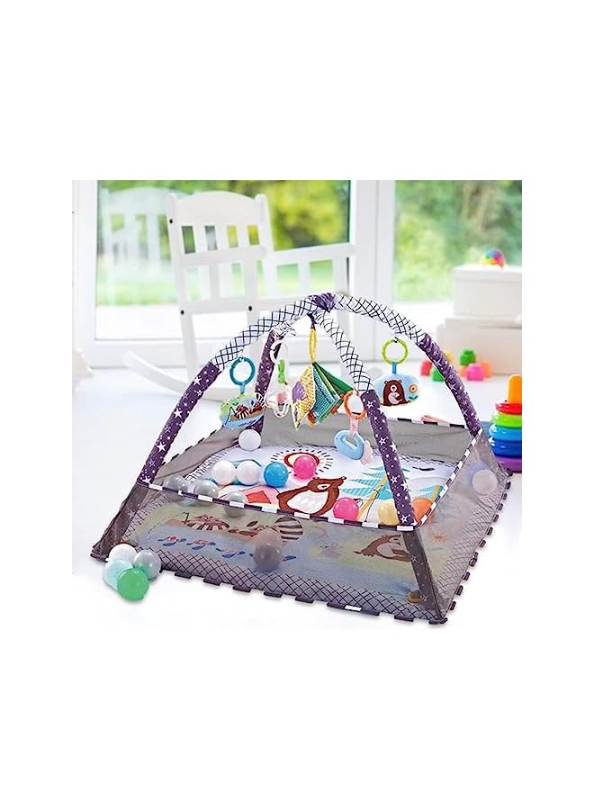 PROMASS Baby Play Gym Mat with Ball Pit Activity Gym Center Tummy Time Mat Thickened Mat Sensory Exploration Motor Skill Development for Newborn Infant Baby Toddlers - Image 3