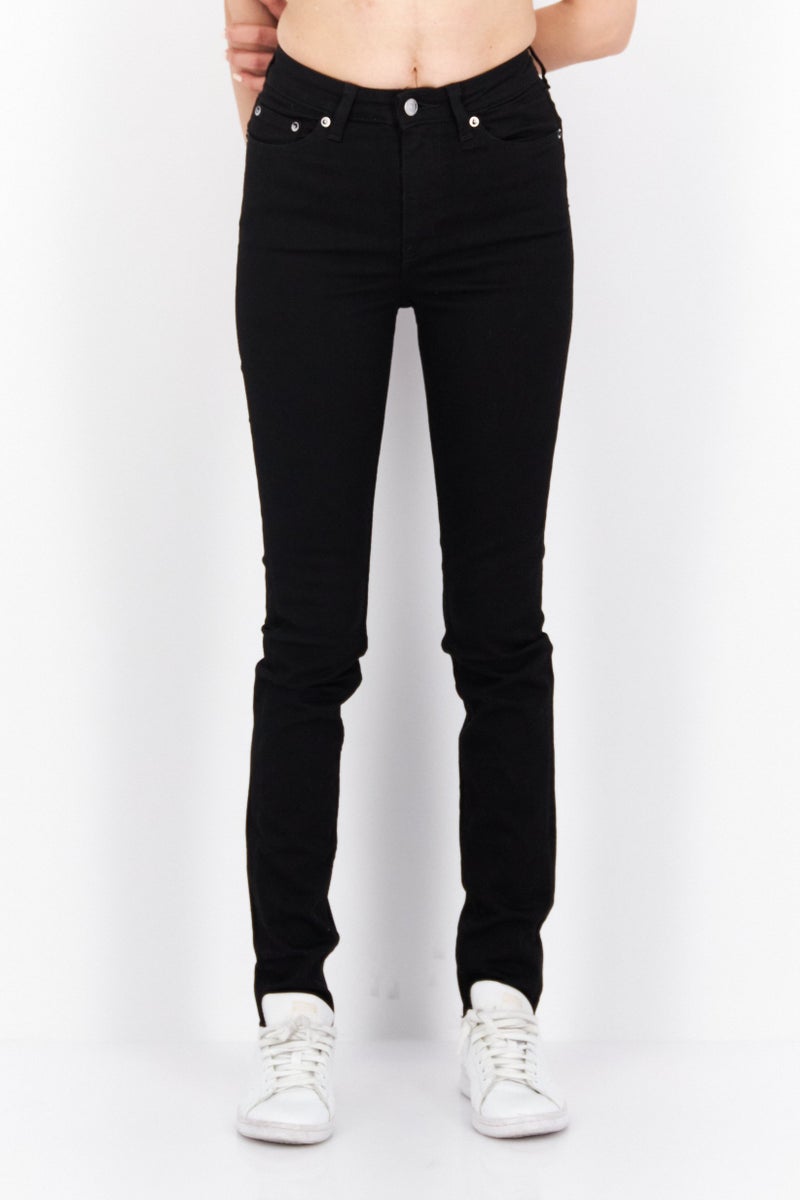 Weekday Women Skinny Fit Solid Stretchable Jeans, Black - Image 1